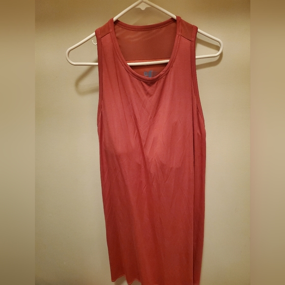 Shebird Terracotta Built In Bra Modal Jersey Tunic Tank Dress - Picture 1 of 6